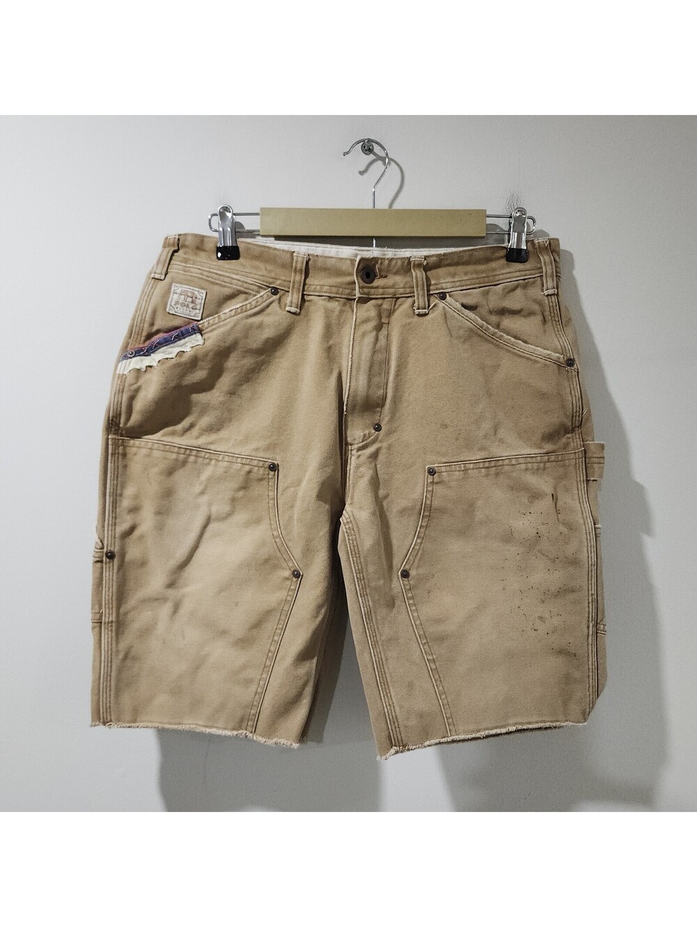 Polo Ralph Lauren Safari Canvas Shorts Double Knee Carpenter Utility GI Fit 32